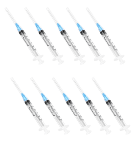 SYRINGES 3ML 1.5IN 10 PIECE Crowx Labs USA