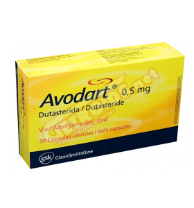 Avodart (Dutasteride) 30 Caps 0.5 mg Glaxosmithkline EXP