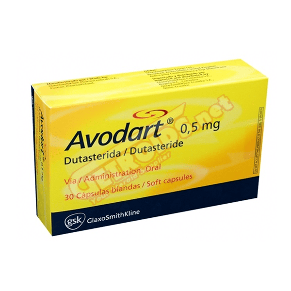 Avodart (Dutasteride) 30 Caps 0.5 mg Glaxosmithkline EXP