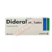 Dideral Propranolol 40 mg 50 Tablets Sanofi