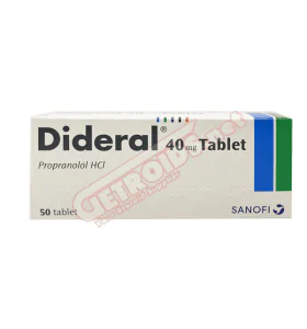 Dideral Propranolol 40 mg 50 Tablets Sanofi - DIDE Dideral Propranolol 40 mg 50 Tablets Sanofi - DIDE - Sanofi Aventis
