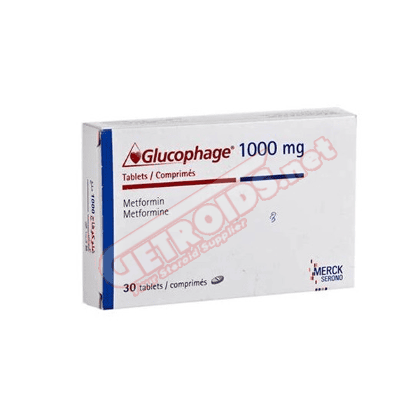 Glucophage 1000 mg 100 Tablets Merck