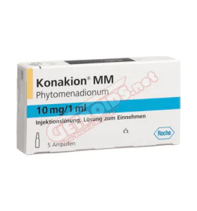 Konakion MM (Vitamin K1) 10 mg 5 amps /1 ml Roche - PG-KON Konakion MM (Vitamin K1) 10 mg 5 amps /1 ml Roche - PG-KON - Roche