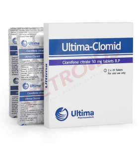 Ultima-Clomid 50 mg 50 Tablets Ultima Pharma INT - CLUPI Ultima-Clomid 50 mg 50 Tablets Ultima Pharma INT - CLUPI - Ultima Pharma INT