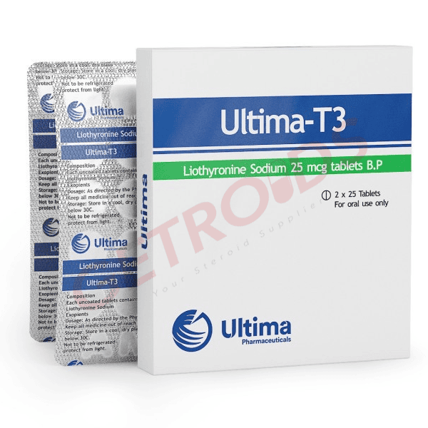 Ultima-T3 25 mcg 50 Tablets Ultima Pharma USA