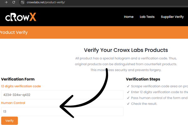 Crowx labs product verification