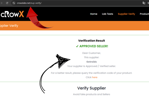 Crowx labs supplier check getroids